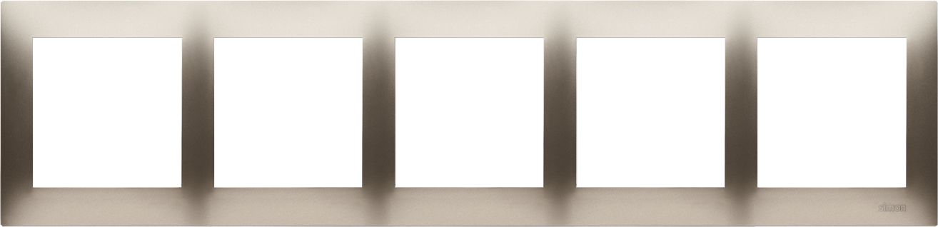 Kontakt-Simon Ramka 5-krotna 54 Premium do puszek karton-gips złoty mat metalizowany (DRK5/44)