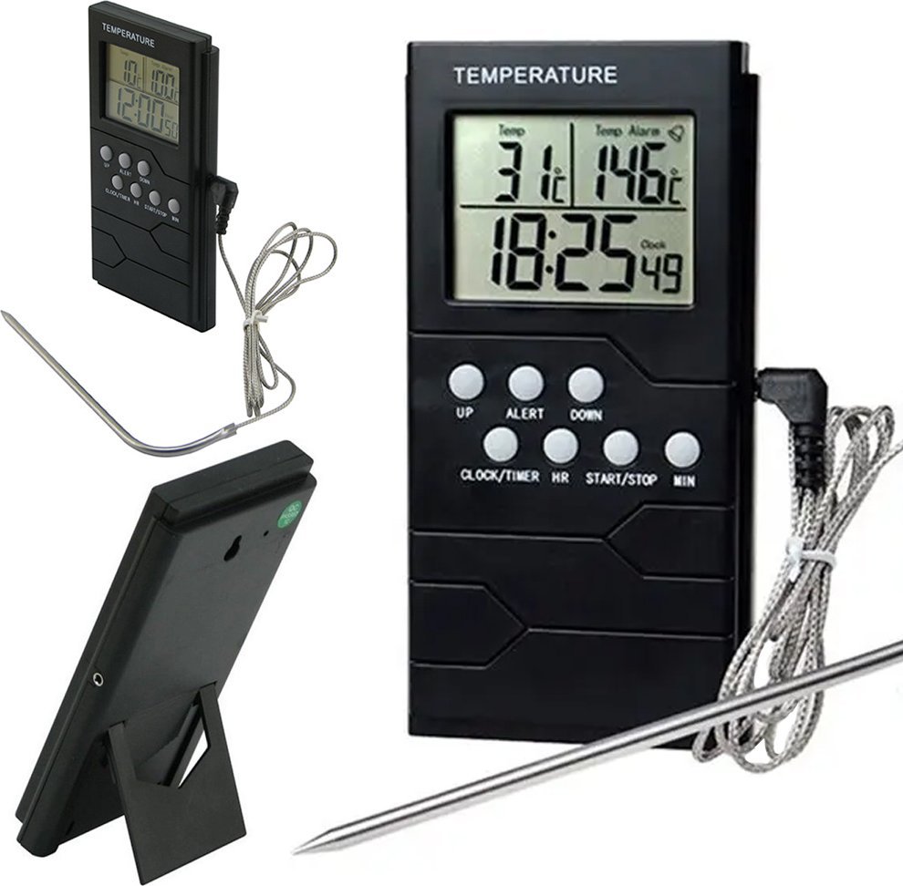 Verk Termometr kuchenny sonda zegar lcd do mięsa Termometr kuchenny sonda zegar lcd do mięsa