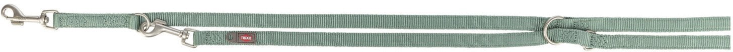 Trixie Premium, smycz regulowana, dla psa, dwustronna, taśma, szałwiowy, XS–S: 2.00 m/15 mm