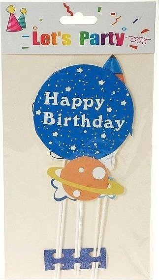 Topper na tort kosmos 29x16cm