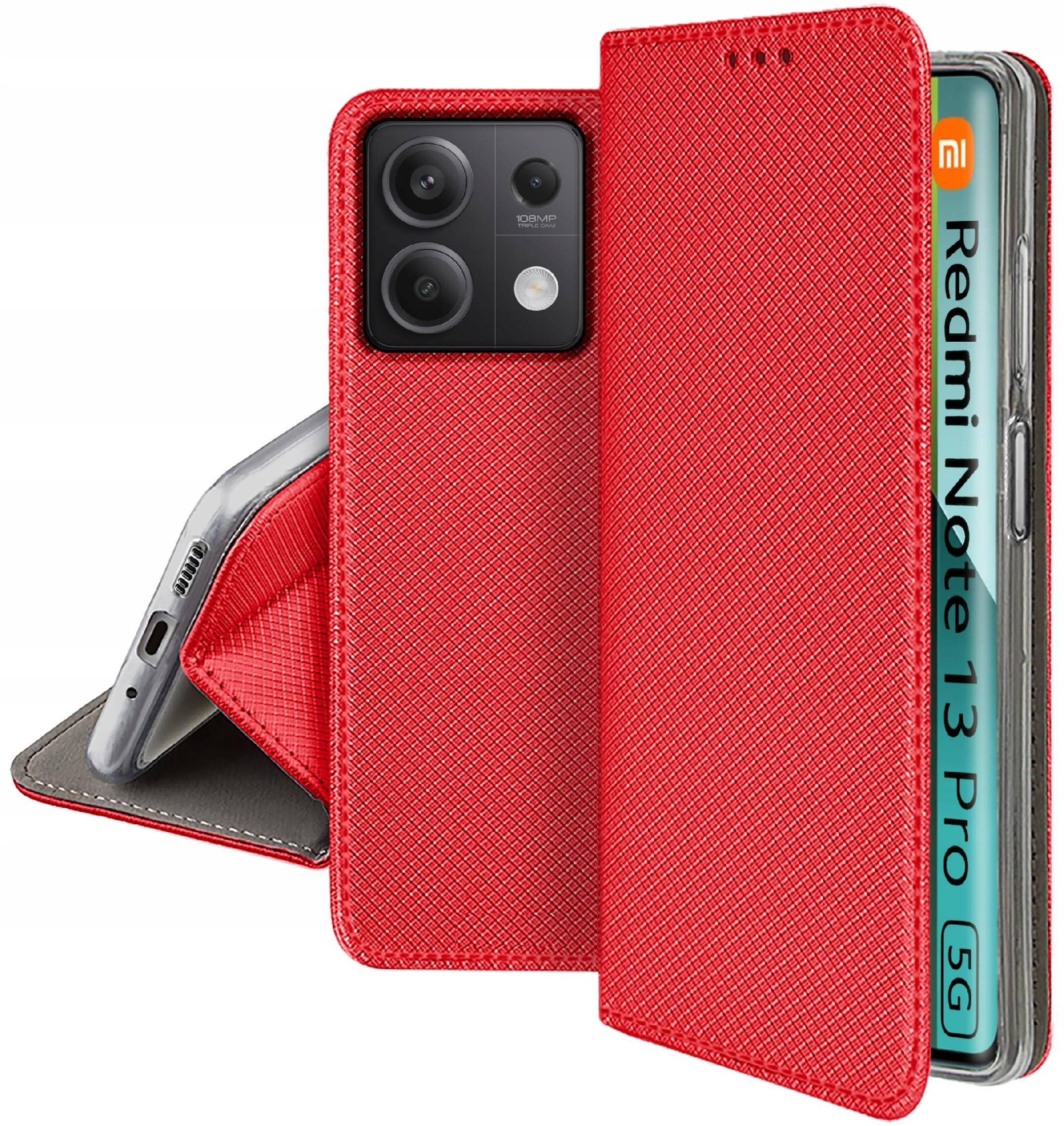 Etui do Xiaomi Redmi Note 13 Pro 5G SMART MAGNET CASE PORTFEL + SZKŁO 9H