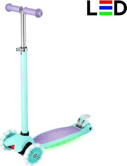 Hulajnoga dziecięca podświetlana led Nils Fun HLB1310 fioletowa