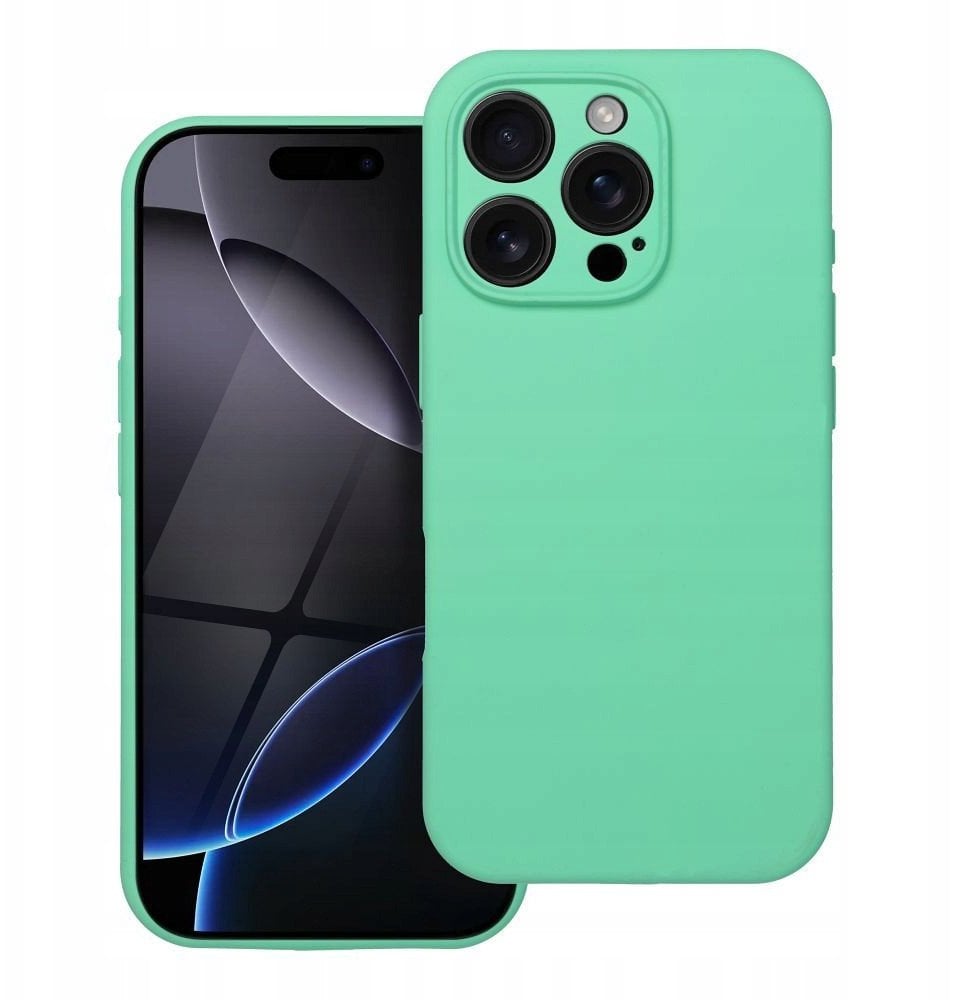 Futerał SILICONE 2mm do IPHONE 15 Pro kompatybilny z MagSafe miętowy