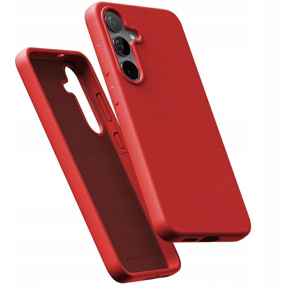 Etui Mercury Pure MagSafe Silicone do Samsung Galaxy S25 czerwony