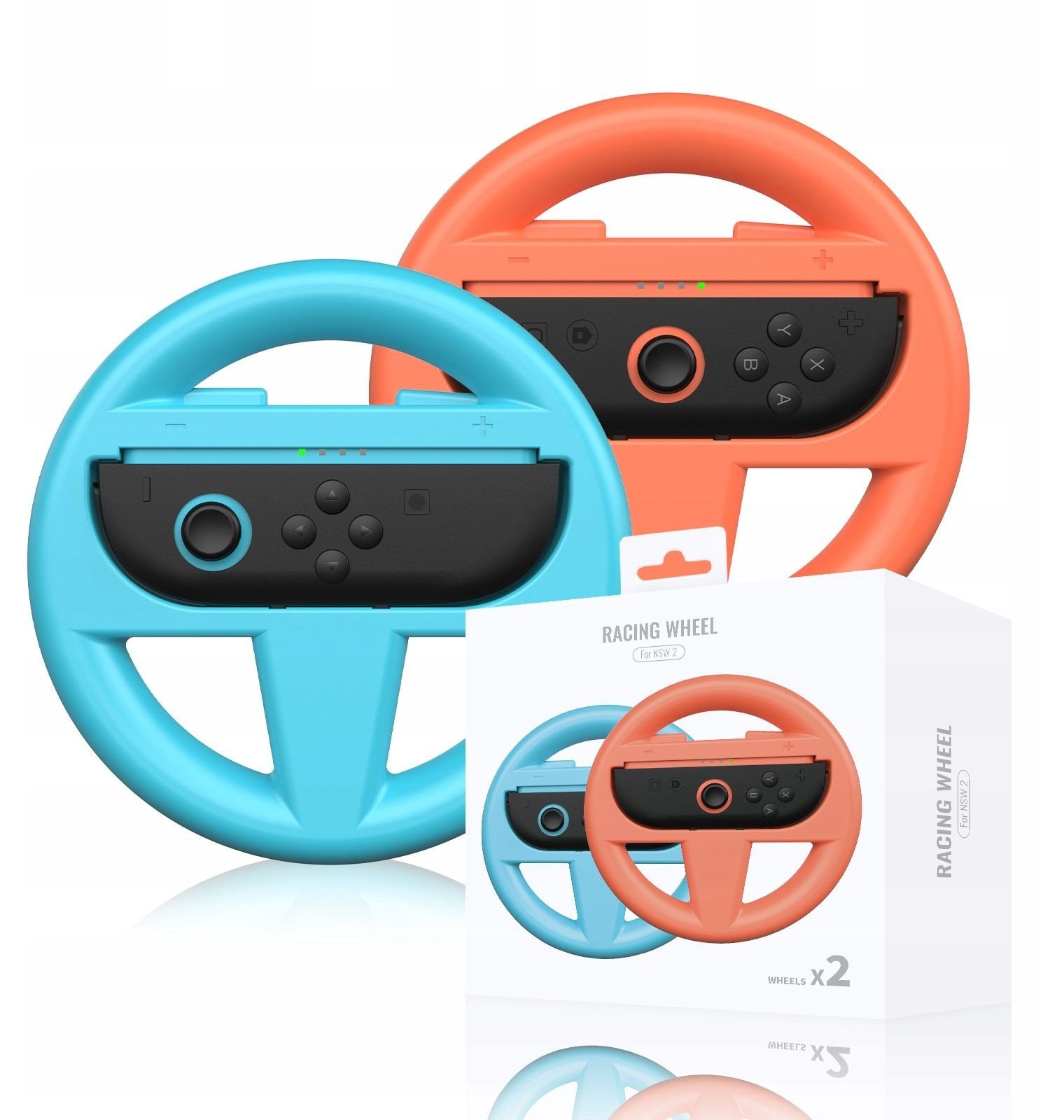 2x Kierownica Uchwyt Nintendo Switch 2 / Nsw2 Niebieski Czerwony Mario Kart / Jys-ns2261