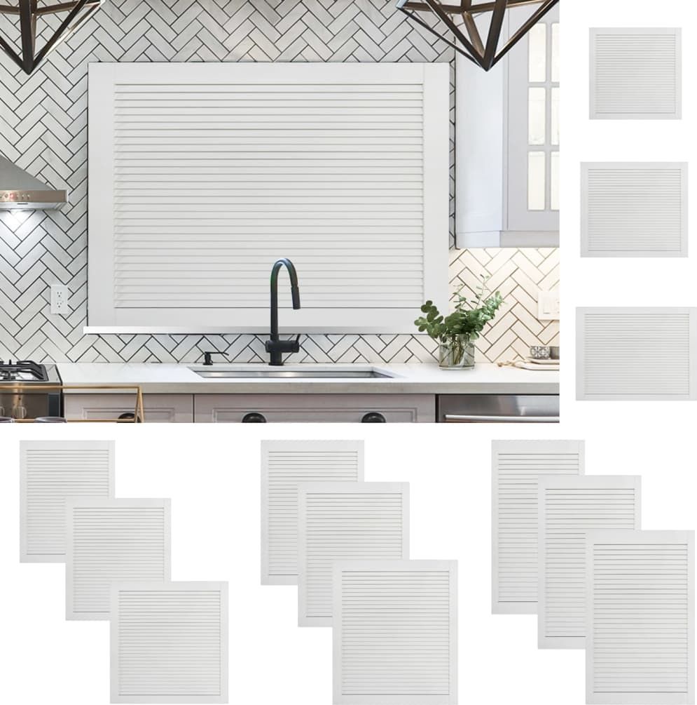 vidaXL Drzwi żaluzjowe, 4 szt., drewno sosnowe, białe, 39,5 x 59,4 cm