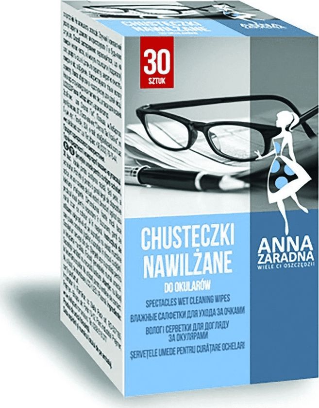 Anna Zaradna Chusteczki nawilżane do okularów 30 saszetek
