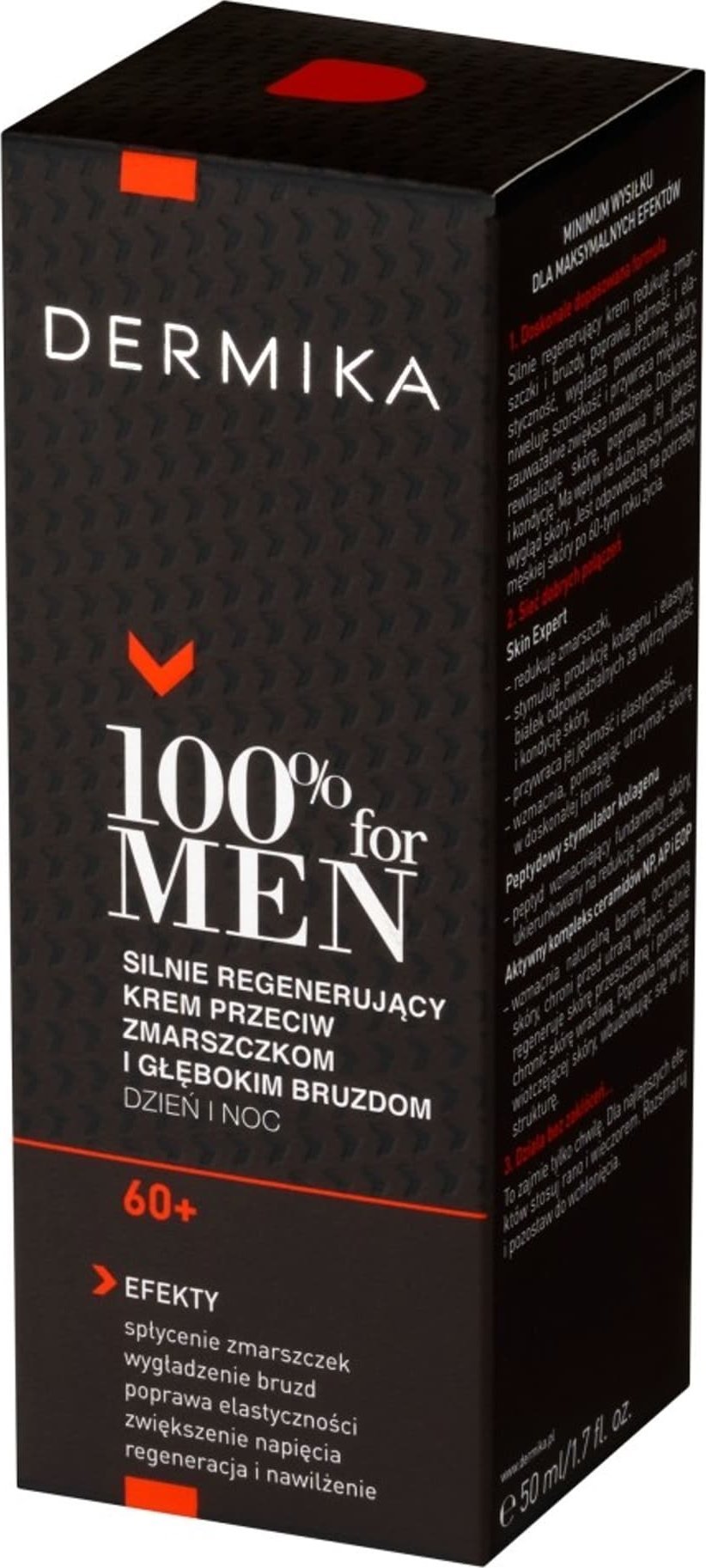 Dermika DERMIKA 100% for Men Silnie regenerujący krem przeciw zmarszczkom i głębokim bruzdom 60+ dzień/noc 50 ml