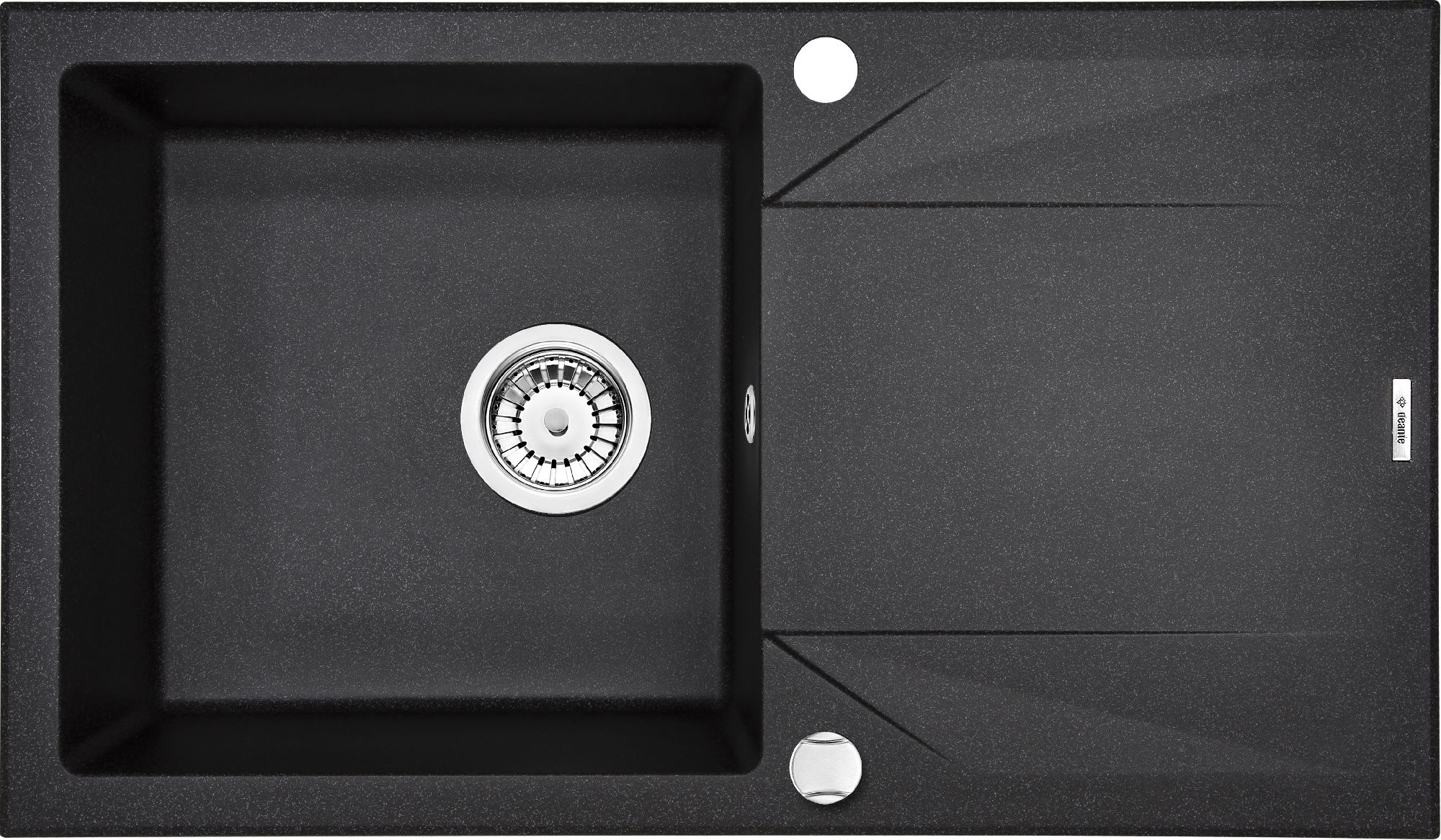 Zlewozmywak Deante 1-komorowy z ociekaczem Evora grafitowy (ZQJ 2113)