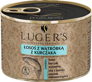 Karma dla kotów Lugers łosoś z wątróbką z kurczaka 185 g