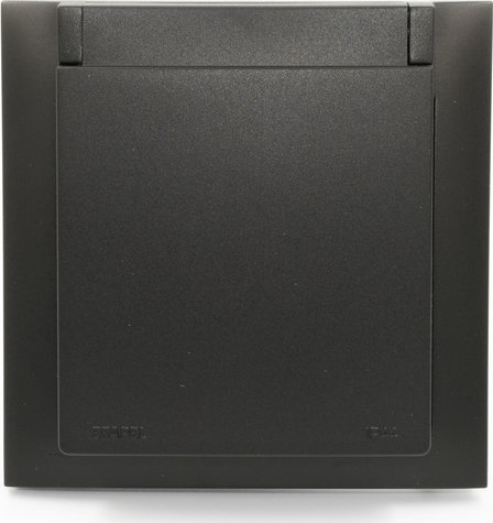 Efapel Efapel Logus90 ramka z klapką do gniazda ip44 czarny 90961 TPM