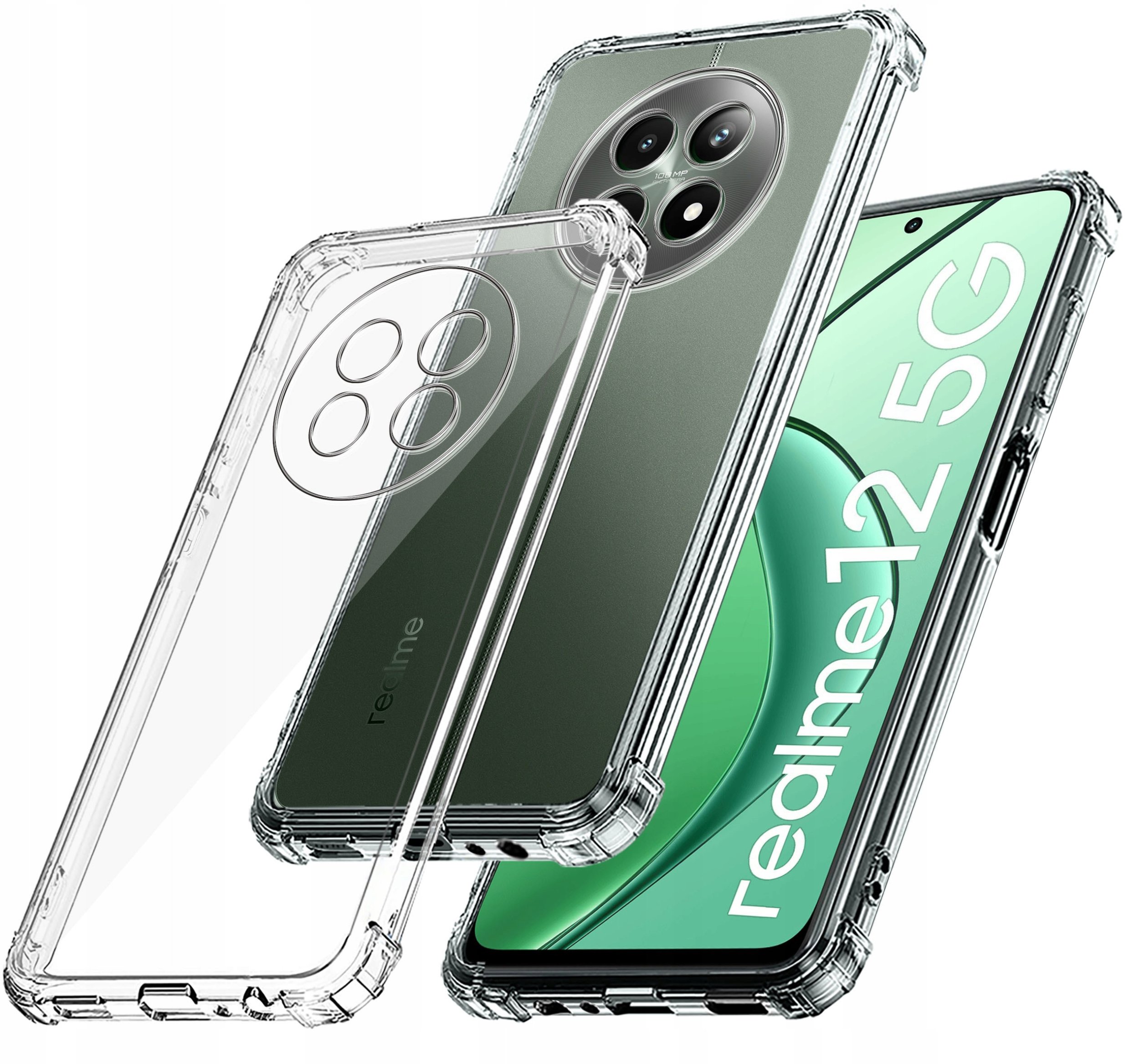 Etui do Realme 12 5G ANTI-SHOCK CLEAR CASE + Szkło 9H
