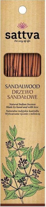 Sattva Natural Indian Incense naturalne indyjskie kadzidełko Drzewo Sandałowe 15szt.