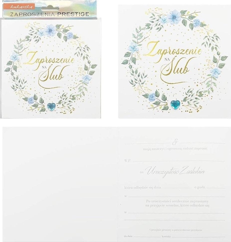 Zaproszenie Ślub 5szt