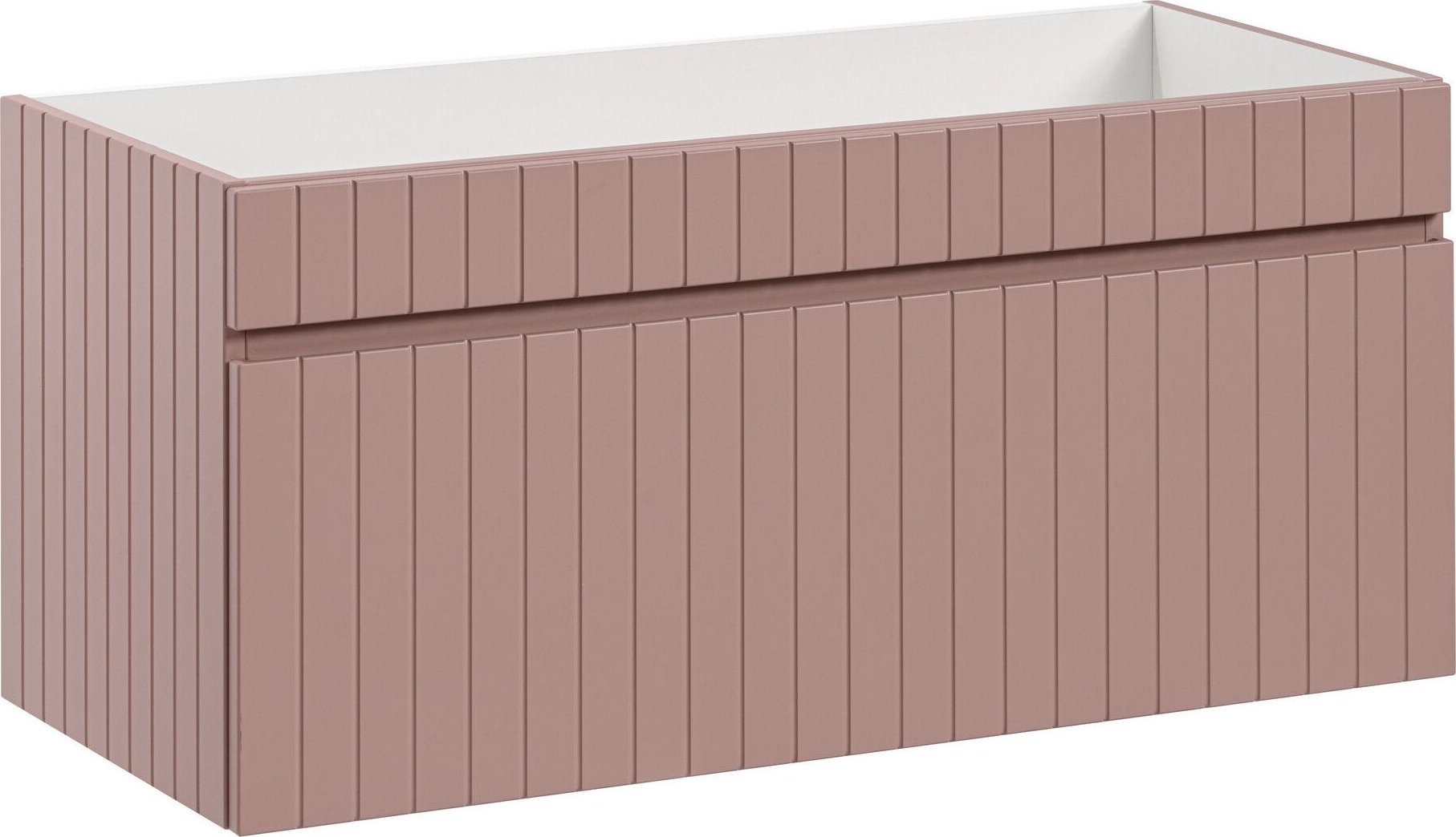 Comad Szeroka szafka pod umywalkę, Iconic, 100x46x46 cm, różowy, mat