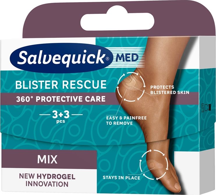 Salvequick SALVEQUICK_Blister Rescue plastry na pęcherze 6szt.