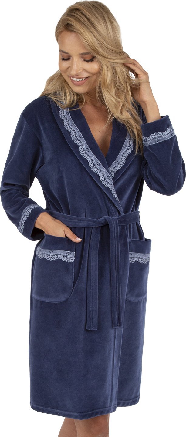 Vivisence Vivisence 5017 granatowy 2XL Nocna szlafrok