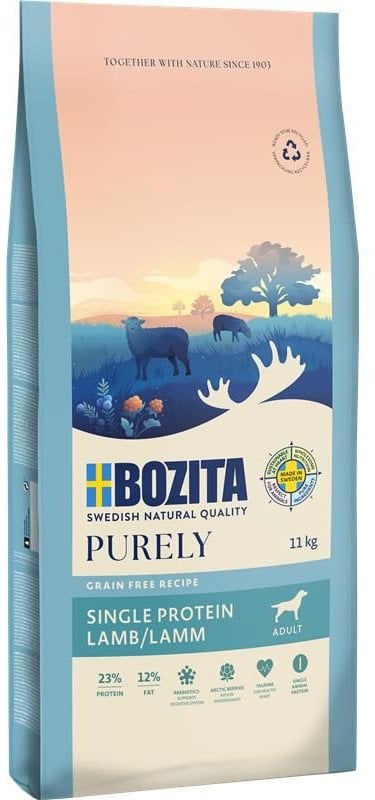 BOZITA Purely jagnięcina bezzbożowa i hipoalergiczna karma dla psa 11 kg