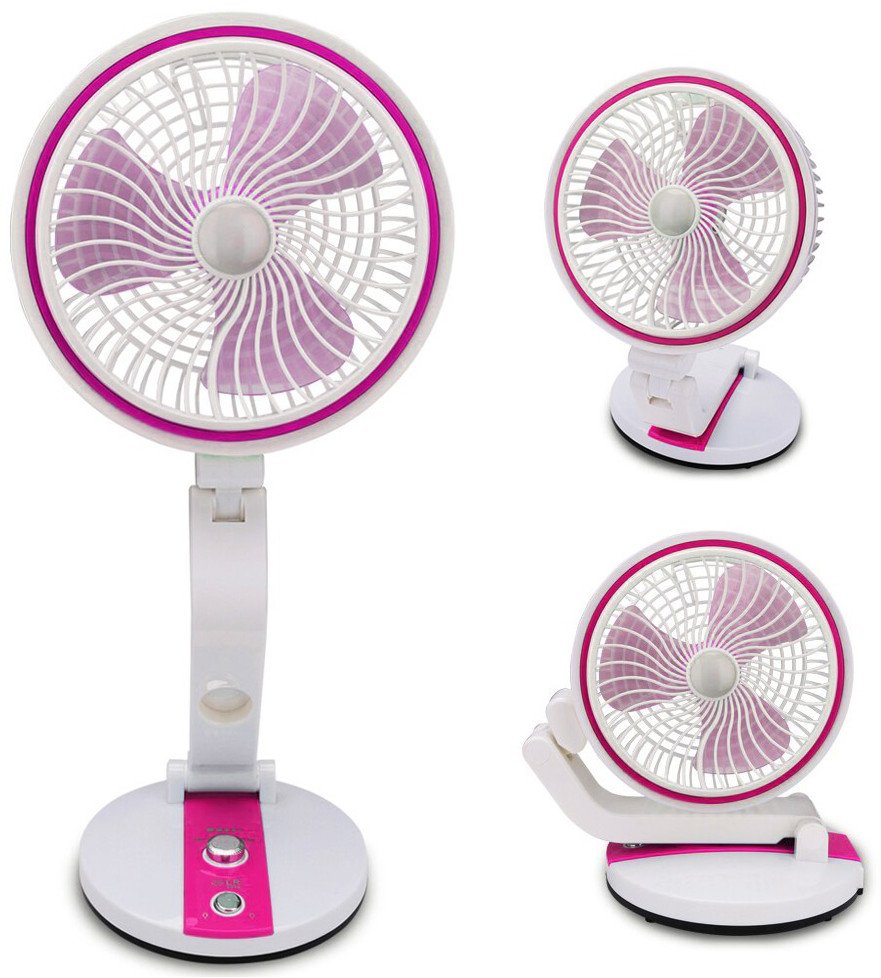 Wentylator wiatrak składany bezprzewodowy lampka biurkowy stojący na biurko