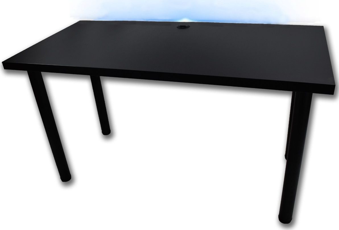 Biurko Daming Model 2 Czarne 136 cmx66 cm x 3,6 cm z okrągłym przepustem na kable