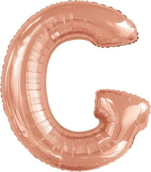 Balon foliowy litera G różowe złoto 74x86cm