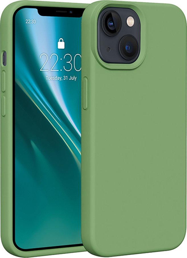 Etteri Nakładka Etteri Silicone Case do iPhone 14 6,1" jasnozielona