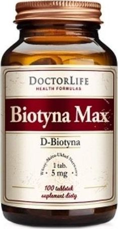 Doctor Life DOCTOR LIFE_Biotyna Max D-Biotyna 5mg suplement diety 100 tabletek