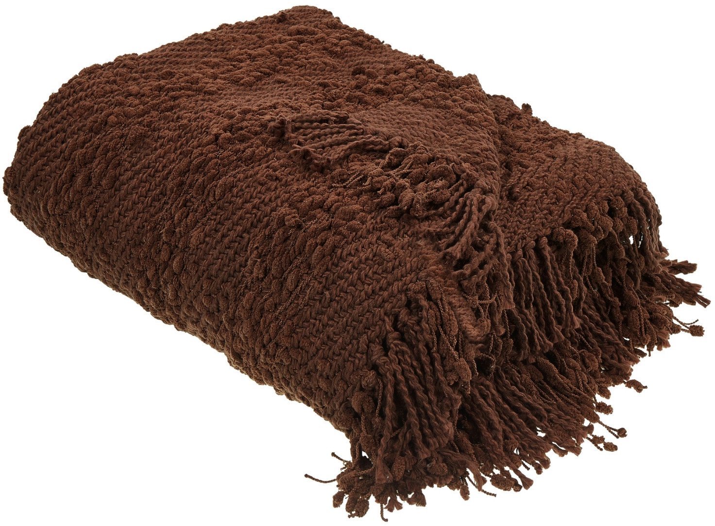 Beliani Koc VELLA Bawełna 220 x 240 cm Brązowy