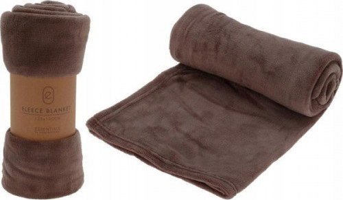 Koopman Narzuta na łóżko polarowa beżowa 125x150 cm