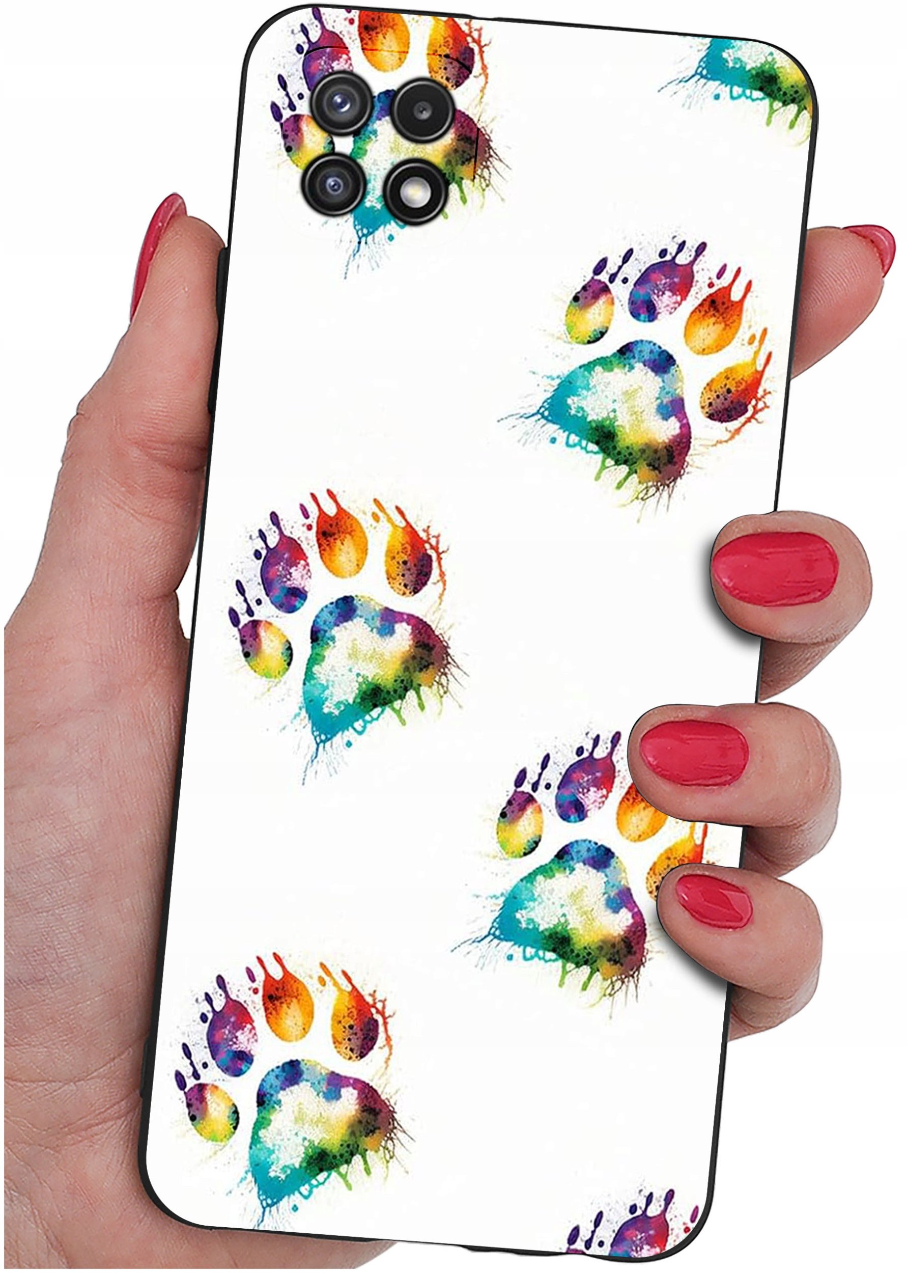 Etui do Samsung A22 5G WZORY |SILIKONOWE MATT CASE + SZKŁO 9H