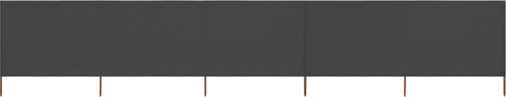 vidaXL Parawan 5-skrzydłowy z tkaniny, 600x80 cm, antracytowy