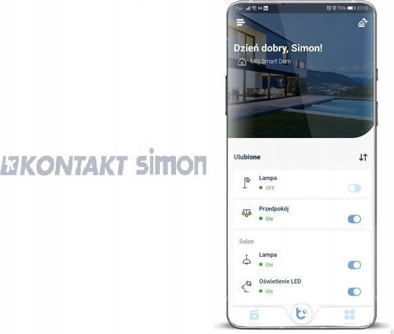 Kontakt-Simon Simon 54 GO Kontroler przyciskowy - 30 akcji do obsługi innych sterowników sterowany smartfonem WiFi 230V (moduł) czarny mat DEK