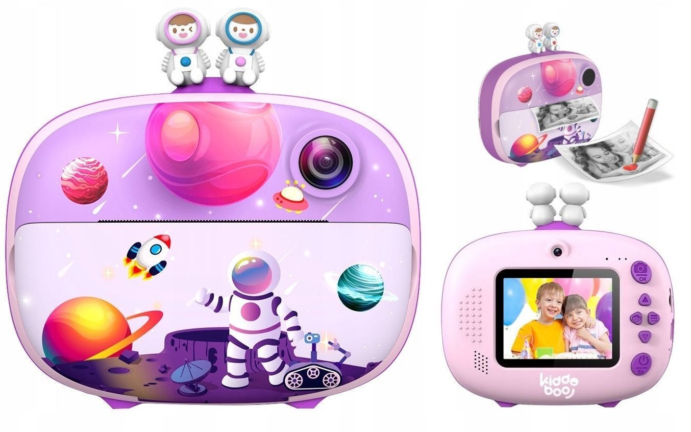 Aparat Natychmiastowy 20mp Kamera 1080p Obiektyw Selfie Drukarka Druk ZdjĘĆ / P83 Różowy