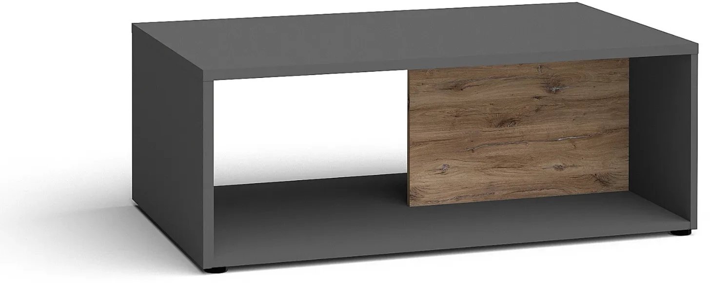 Ława MILA grafit mat/dąb flagstaf ciemny FURNIVAL