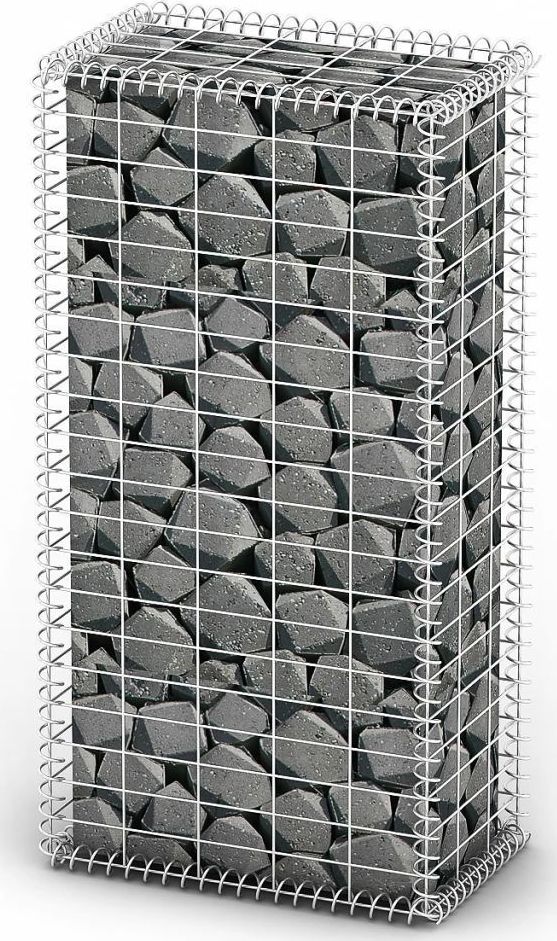 vidaXL Kosz gabionowy z pokrywami, drut galwanizowany, 100x50x30 cm