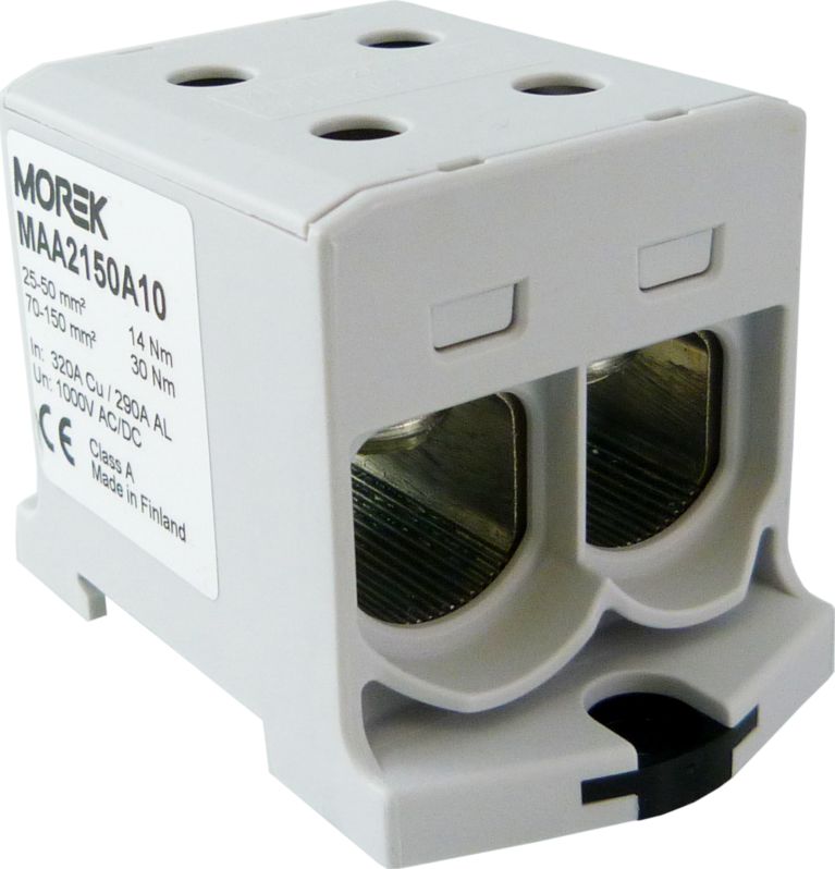 MOREK Złączka szynowa 25-150mm2 szara 4otwor AL/CU 1000V TH35 1P MAA2150A10 Morek 4191