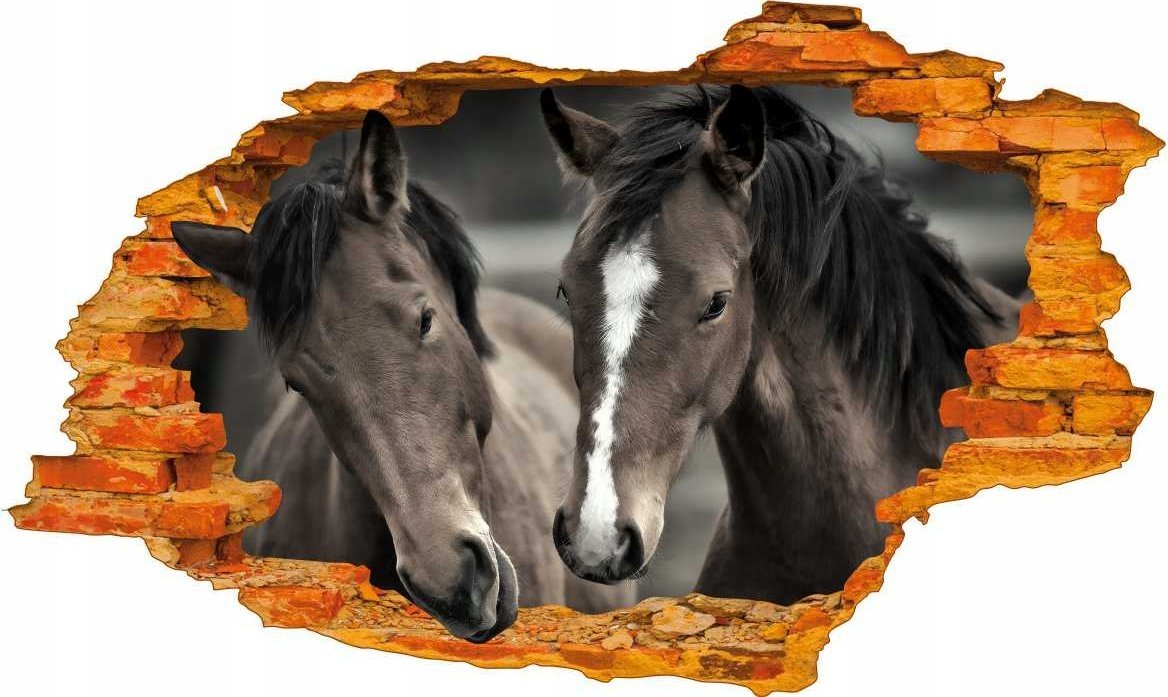 naSciane Naklejka ścienna 3D KOŃ Konie Konik Kucyk Koniki