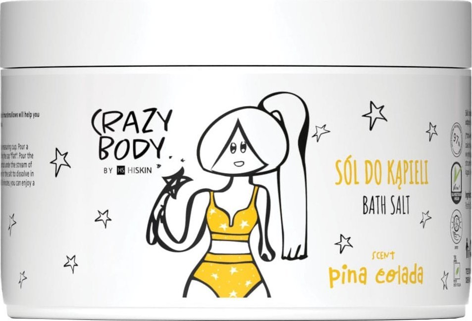 HISKIN Crazy Body Sól do kąpieli - PINA COLADA 300 g