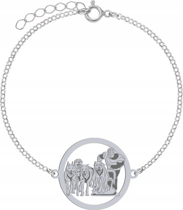 Radziszewska Jewellery Srebrna Bransoletka Psie zaprzęgi GRAWER GRATIS