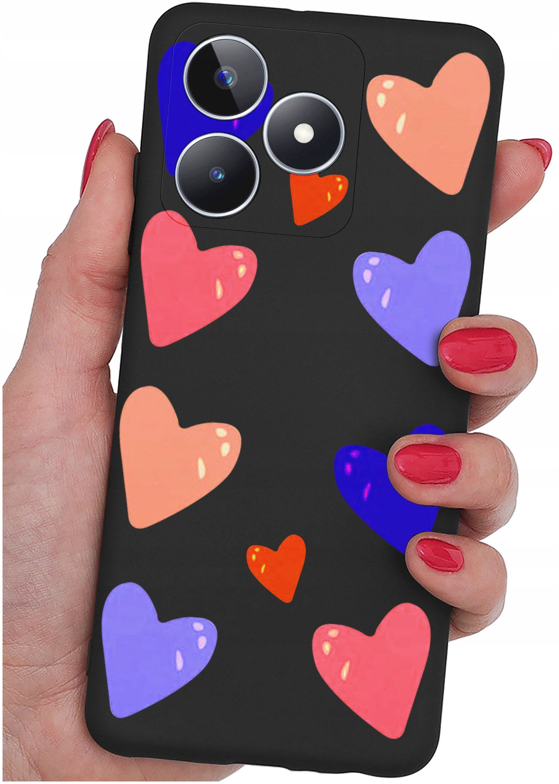 krainaGSM ETUI do Realme C51| C53 WZORY SILIKONOWE MATT CASE + SZKŁO 9H