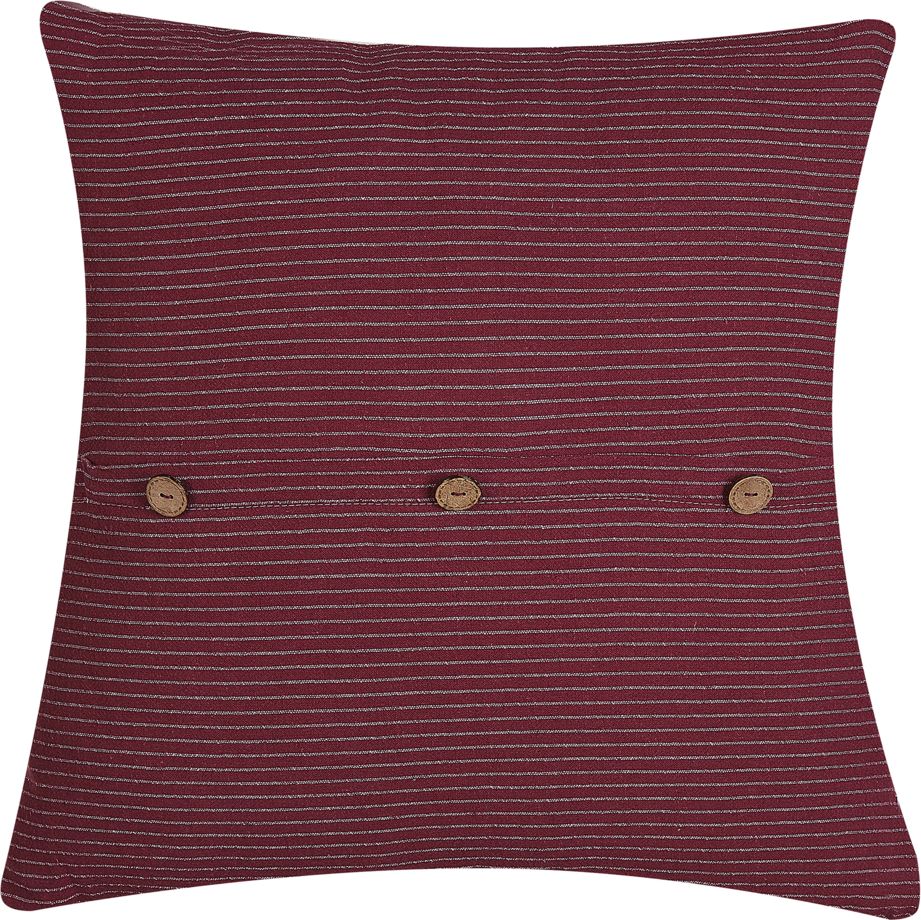 Beliani Poduszka dekoracyjna w paski 45 x 45 cm czerwona CAMPANULA