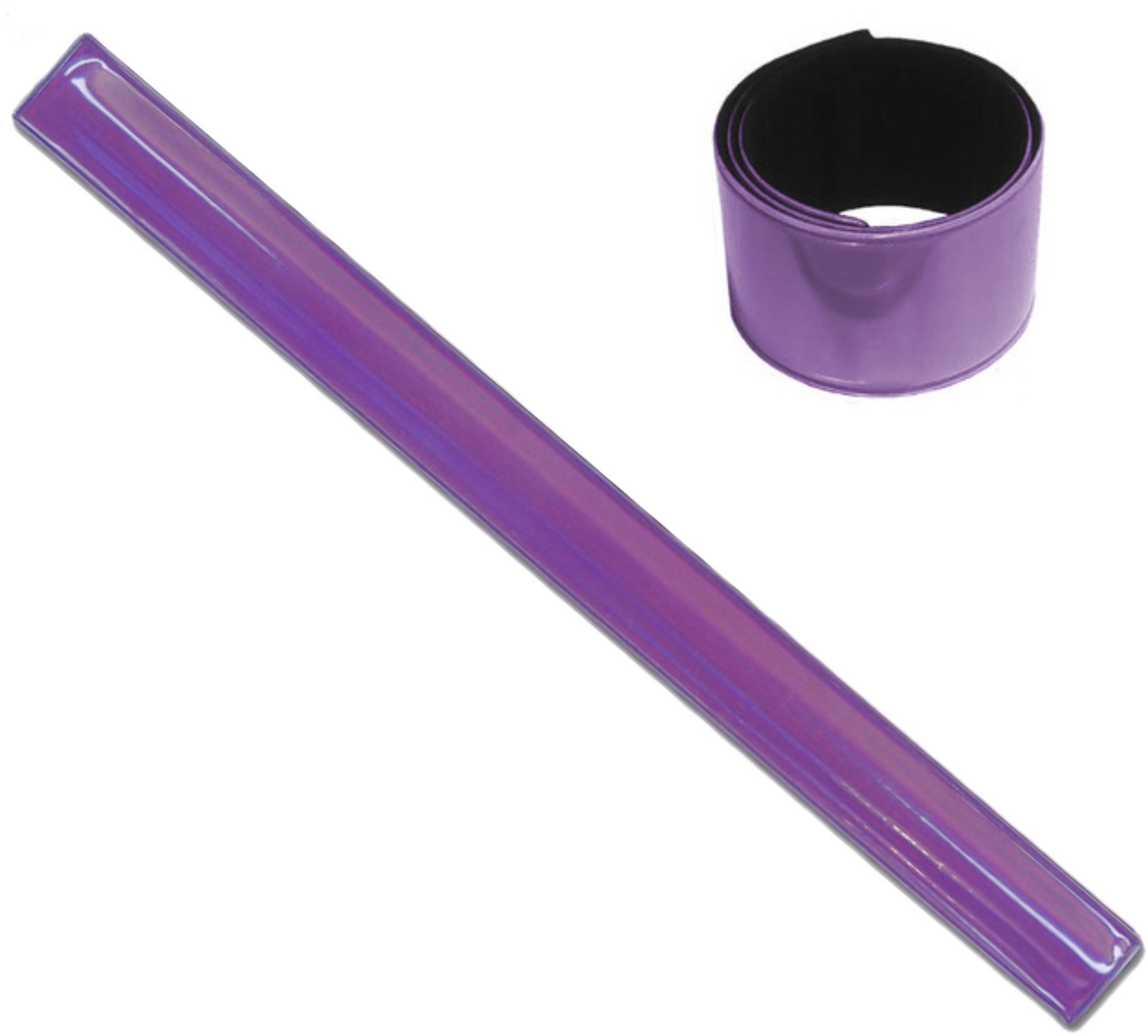 Opaska odblaskowa samozaciskowa 3x34cm fioletowa