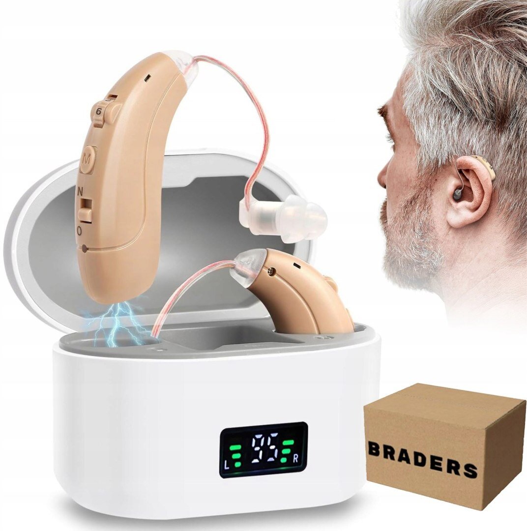 Aparat Słuchowy Z Akumulatorem - Wzmacniacz Słuchu Dla Seniorów, Regulacja