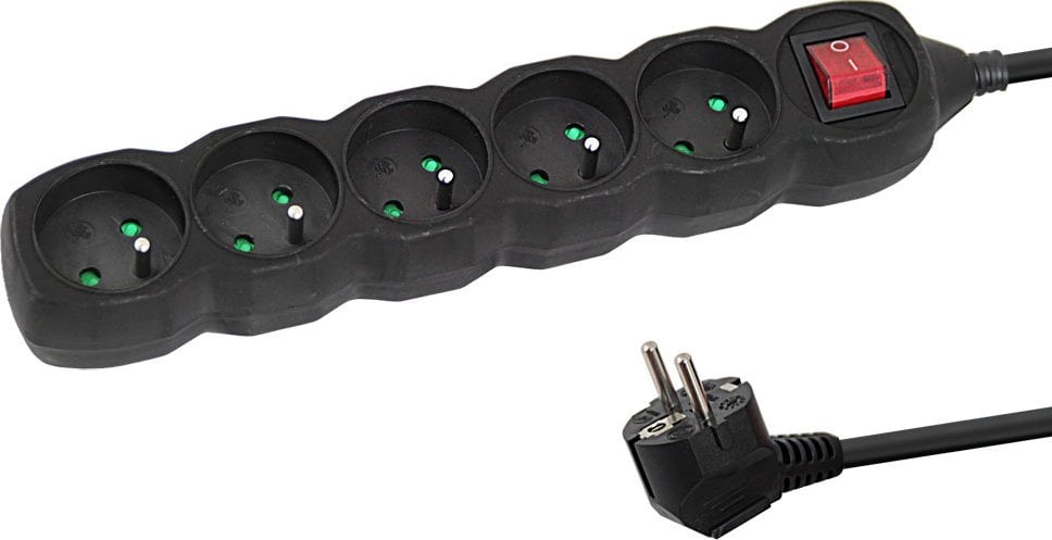 Listwa zasilająca Esperanza ELK215K listwa zasilająca 5 gn. wł. 3m czarna