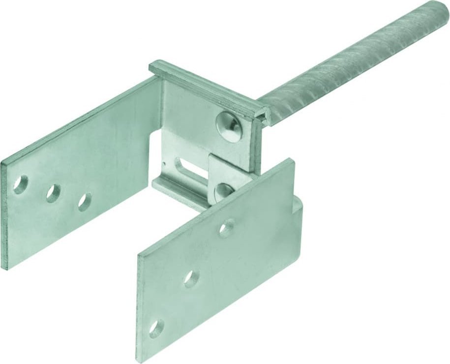 Koelner WSPORNIK SłUPA DO ZABETONOWANIA REGULOWANY 80-160mm KSZTAłT U - 1sz - D-TCR-816