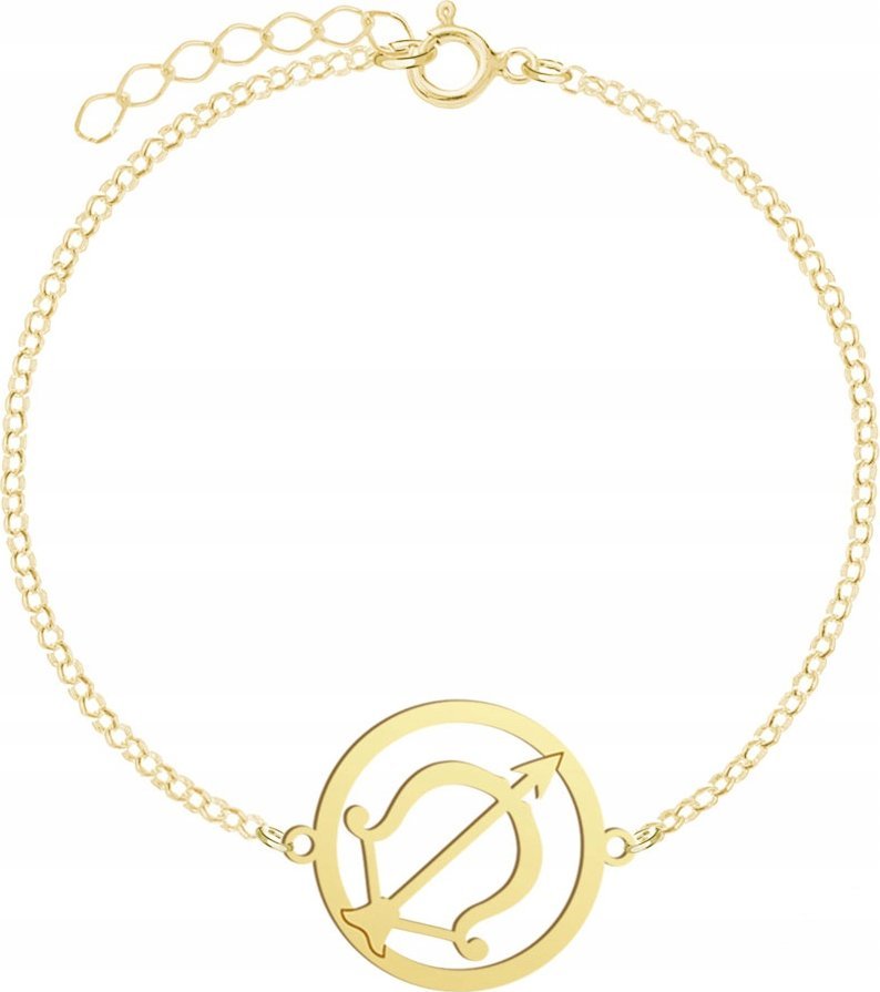 Radziszewska Jewellery Złota Bransoletka Strzelec Znak Zodiaku 925 GRAWER DEDYKACJA GRATIS