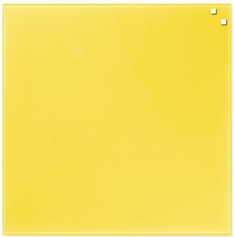 NAGA Szklana tablica magnetyczna żółta 45x45 (10740)