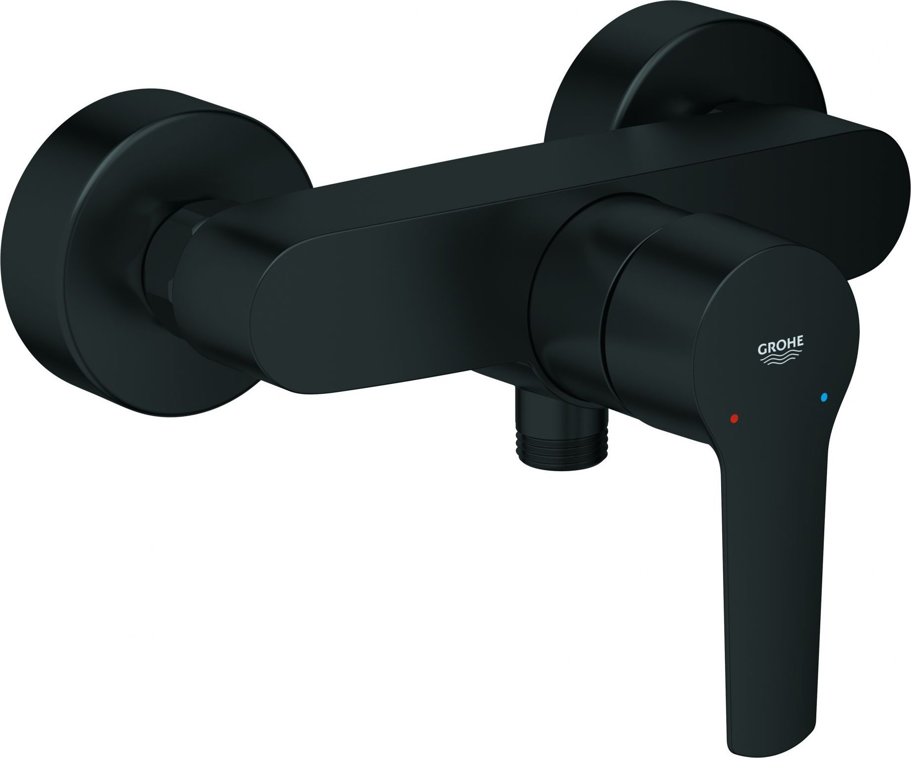 Bateria prysznicowa Grohe Kran z jednym uchwytem prysznic Grohe Start Czarny matowy Metal Mosiądz