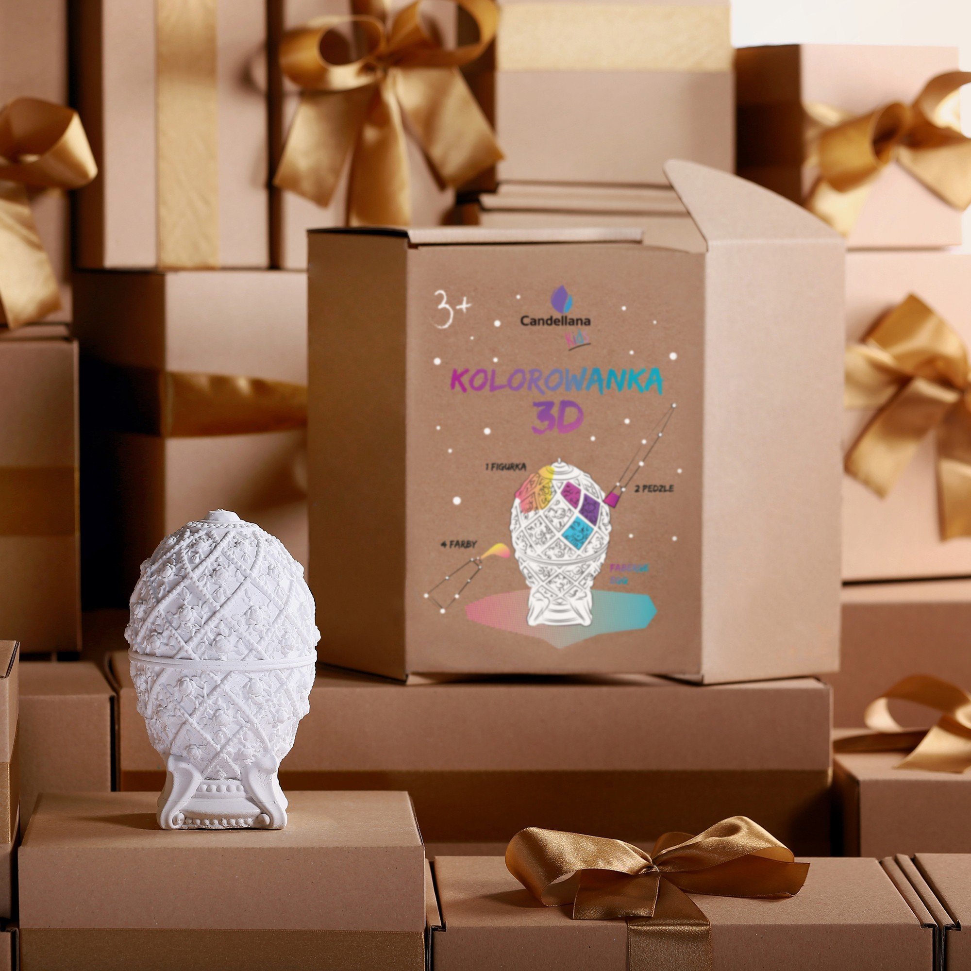 Kolorowanka 3D Faberge Egg Figurka gipsowa