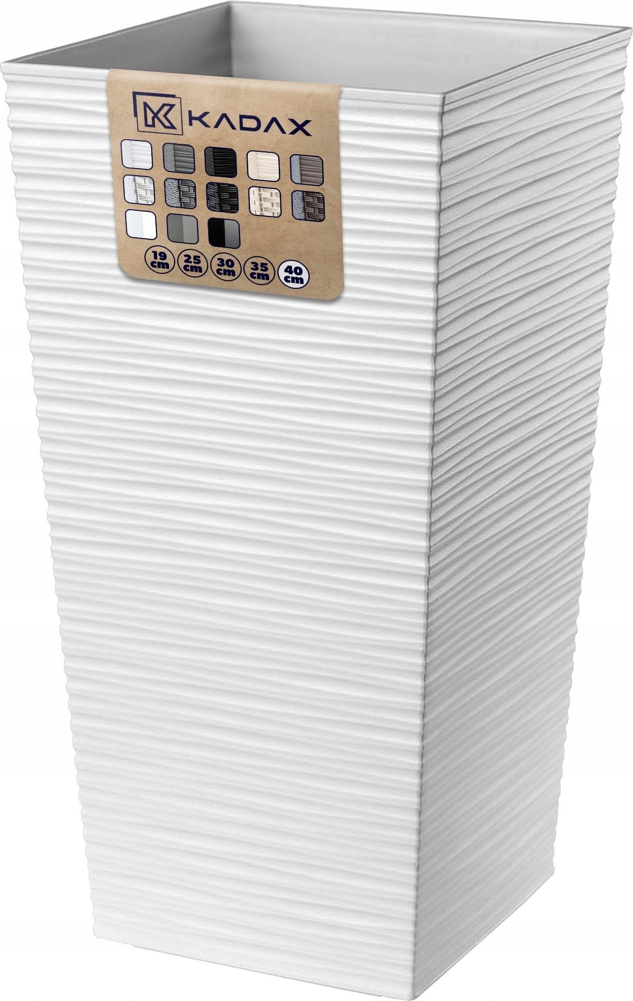 Kadax KADAX Doniczka Donica 39x75cm Wkład Biała Dłuto